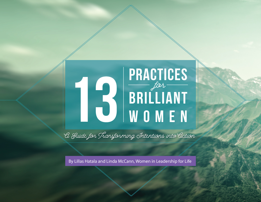 13 Practices for Brilliant Women ebook cover design.